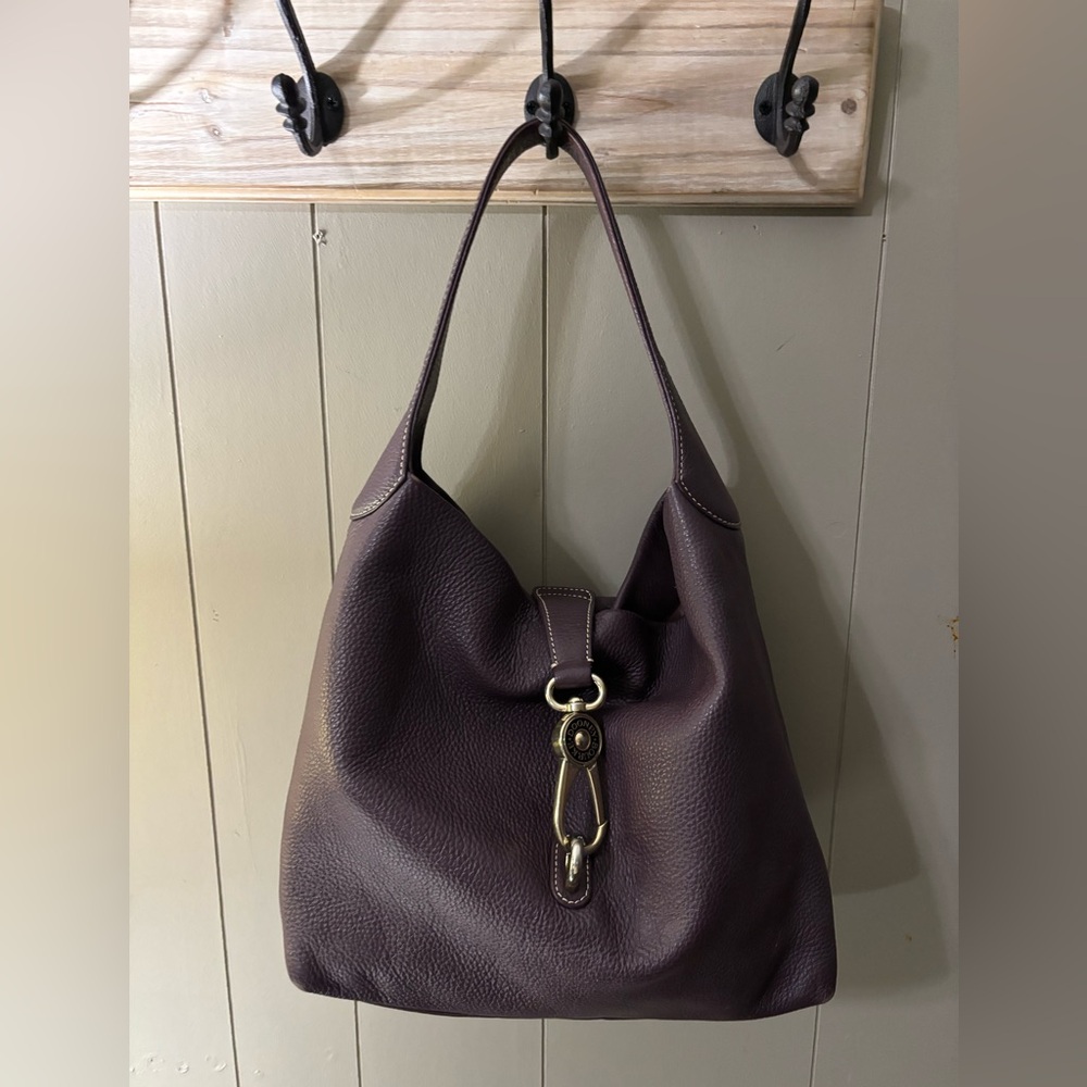 Dooney and Bourke Pebble Grain Logo Lock Sack with kiss lock change purse